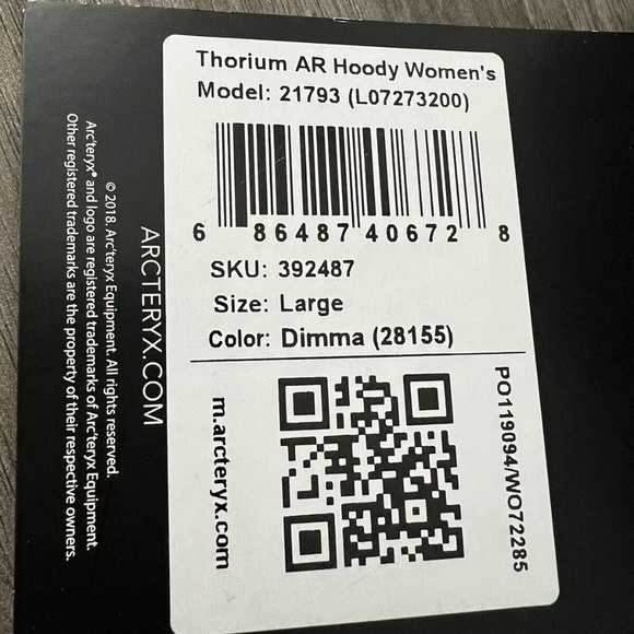 BRAND NEW Arc'teryx Women's Thorium AR Down Hoody Dimma - Picture 3 of 5